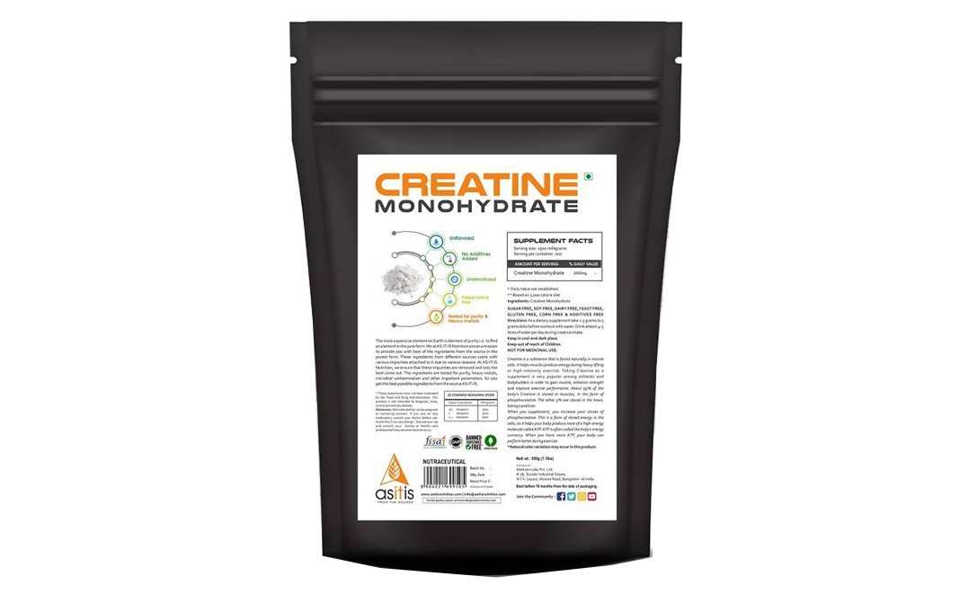 Asitis Creatine Monohydrate    Pack  500 grams